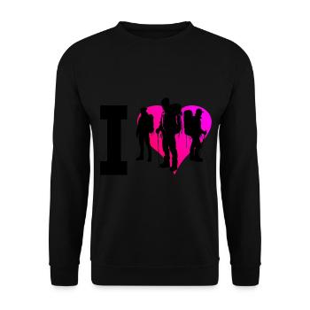 Escalade Homme Bloc Grimpeur de bloc - Sweat-shirt Unisexe - noir - Devant - Alina (178cm) & Michal (187cm)