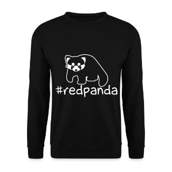 Funny Red Panda Hashtag - Unisex Sweatshirt - black - Front - Alina (178cm) & Michal (187cm)