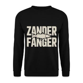 Angler Design Zander Fishing Zander Fishing - Unisex Sweatshirt - black - Front - Alina (178cm) & Michal (187cm)
