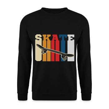 Skateboard Skateboarder Skater Skating Halfpipe - Unisex Sweatshirt - black - Front - Alina (178cm) & Michal (187cm)
