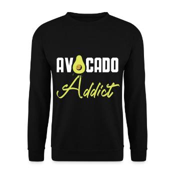 Avocado Addict Avocado Lover Guac Guacamole - Unisex Sweatshirt - black - Front - Alina (178cm) & Michal (187cm)