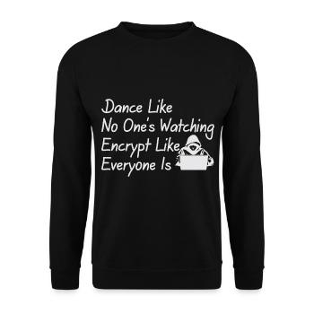 Dance Like No One Is Watching - Unisex Pullover - Schwarz - Vorne - Alina (178cm) & Michal (187cm)