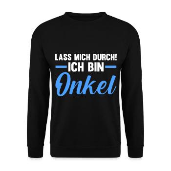 Patenonkel Pate Onkel - Unisex Pullover - Schwarz - Vorne - Alina (178cm) & Michal (187cm)