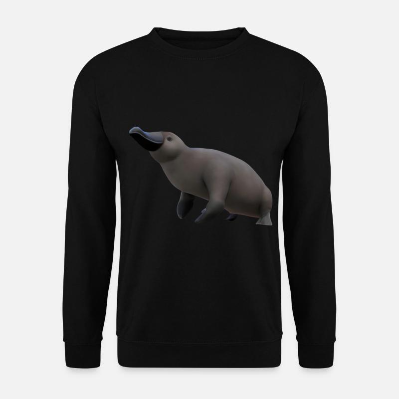 Cute Platypus Illustration - Unisex Sweatshirt - black