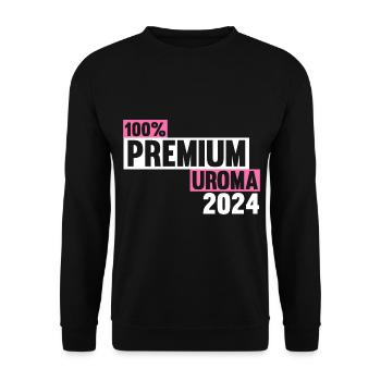 Urgroßmutter 2024 Uroma - Unisex Pullover - Schwarz - Vorne - Alina (178cm) & Michal (187cm)