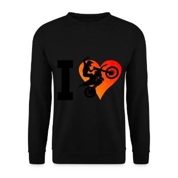 Freestyle Motocross Women's Dirt Biker Motocross - Unisex Sweatshirt - black - Front - Alina (178cm) & Michal (187cm)