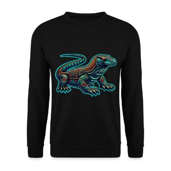 Komodo Dragon - Unisex Sweatshirt - black - Front - Alina (178cm) & Michal (187cm)
