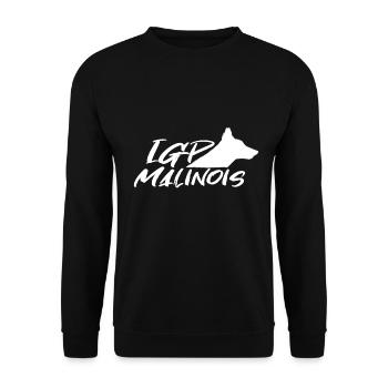 IGP Malinois White - Unisex Pullover - Schwarz - Vorne - Alina (178cm) & Michal (187cm)