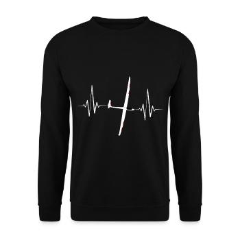 Glider Gliding Gliding Glider Flying - Unisex Sweatshirt - black - Front - Alina (178cm) & Michal (187cm)