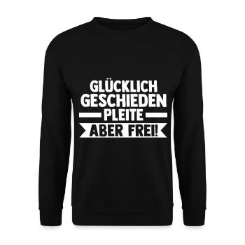 Scheidungsparty Geschieden Scheidung - Unisex Pullover - Schwarz - Vorne - Alina (178cm) & Michal (187cm)