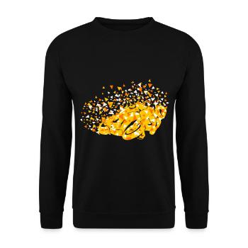 Motorrad Geometrisch Superbikes - Unisex Pullover - Schwarz - Vorne - Alina (178cm) & Michal (187cm)
