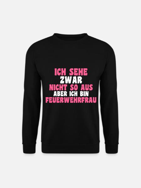 Feuerwehr Feuerwehrfrau - Unisex Pullover - Schwarz