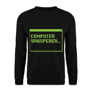 Computer Whisperer - Unisex Sweatshirt - black - Front - Alina (178cm) & Michal (187cm)