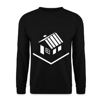 House Property Icon - Unisex Sweatshirt - black - Front - Alina (178cm) & Michal (187cm)