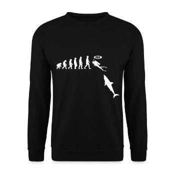 Diving Scuba Diver Evolution Underwater Sea - Unisex Sweatshirt - black - Front - Alina (178cm) & Michal (187cm)