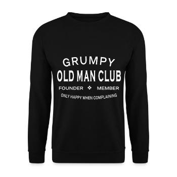 Grumpy Old Man Club - Funny - Unisex Sweatshirt - black - Front - Alina (178cm) & Michal (187cm)