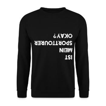 Ist Mein Sporttourer Okay Motorradfahrer Motorrad - Unisex Pullover - Schwarz - Vorne - Alina (178cm) & Michal (187cm)