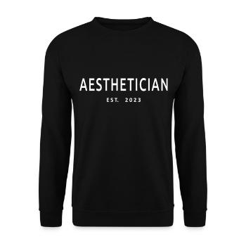 Ästhetikerin Est. 2023 - Diplom-Kosmetikerin - Unisex Pullover - Schwarz - Vorne - Alina (178cm) & Michal (187cm)