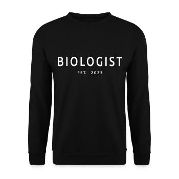 Biologe Est. 2023 Abschluss Biologie Student - Unisex Pullover - Schwarz - Vorne - Alina (178cm) & Michal (187cm)