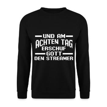 Gaming Zocken Zocker Gamer Streaming Streamer - Unisex Pullover - Schwarz - Vorne - Alina (178cm) & Michal (187cm)