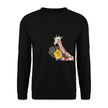 Girafffe - Unisex Sweatshirt - black - Front - Alina (178cm) & Michal (187cm)