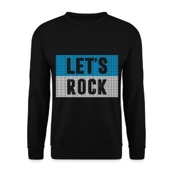 Rock and Roll Music Rock - Unisex Sweatshirt - black - Front - Alina (178cm) & Michal (187cm)