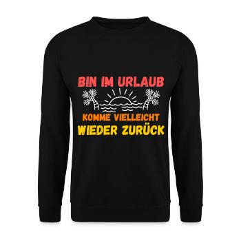 Sommerurlaub Urlauber Urlaub - Unisex Pullover - Schwarz - Vorne - Alina (178cm) & Michal (187cm)