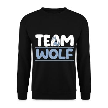 Animaux, Animaux De La Forêt, Loup - Sweat-shirt Unisexe - noir - Devant - Alina (178cm) & Michal (187cm)