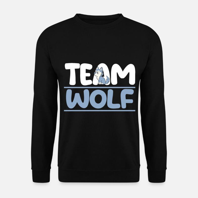 Tier Waldtier Wolf - Unisex Pullover - Schwarz