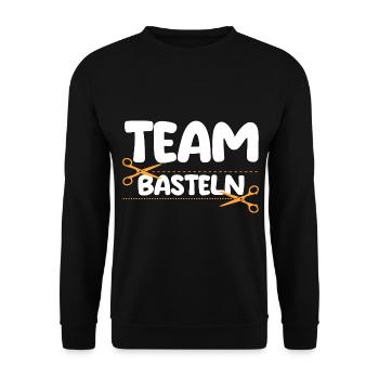Bastler Bastelunterricht Basteln - Unisex Pullover - Schwarz - Vorne - Alina (178cm) & Michal (187cm)