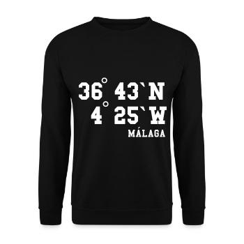 Malaga Andalousie Espagne Vacances Malaga - Sweat-shirt Unisexe - noir - Devant - Alina (178cm) & Michal (187cm)