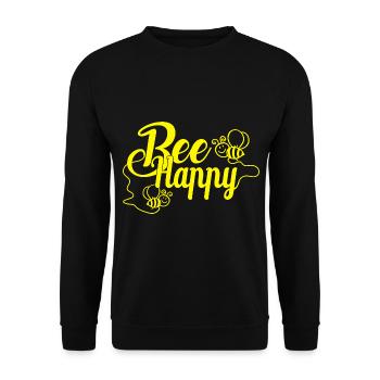 Bee Happy Bee Bee Bee Bee Maja Honey Bee Zuc - Unisex Sweatshirt - black - Front - Alina (178cm) & Michal (187cm)