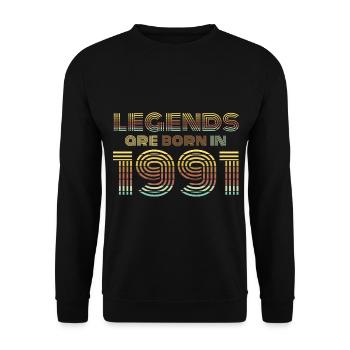 1991 - Unisex Sweatshirt - black - Front - Alina (178cm) & Michal (187cm)
