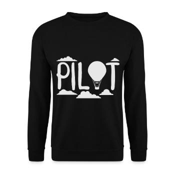Montgolfière vole montgolfière - Sweat-shirt Unisexe - noir - Devant - Alina (178cm) & Michal (187cm)