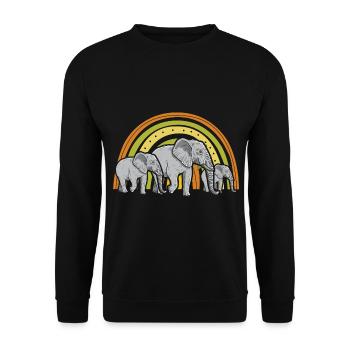 Elefantenliebhaber Wildtiere Tier-Safari Zootierpf - Unisex Pullover - Schwarz - Vorne - Alina (178cm) & Michal (187cm)