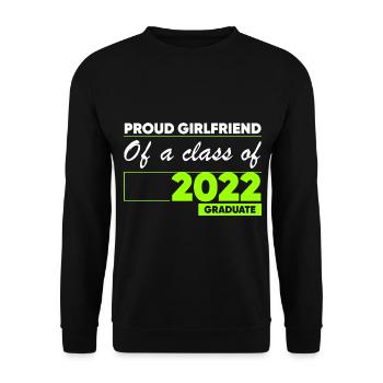 Proud Girlfriend of A Class of 2022 Graduate Gift - Unisex Sweatshirt - black - Front - Alina (178cm) & Michal (187cm)