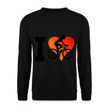 Bike Mountainbike Fahrradfahren Mtb Damen - Unisex Pullover - Schwarz - Vorne - Alina (178cm) & Michal (187cm)