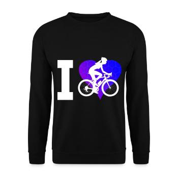 Bike Cycling Velo Mountain Bike Men - Unisex Sweatshirt - black - Front - Alina (178cm) & Michal (187cm)