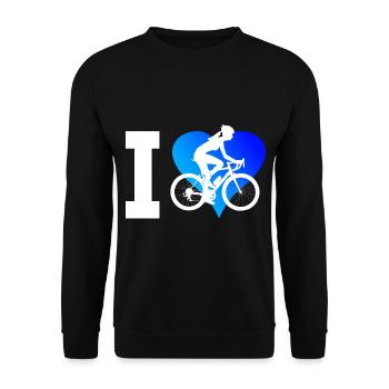 Fahrrad Radeln Mtb Velo Radfahren Bike - Unisex Pullover - Schwarz - Vorne - Alina (178cm) & Michal (187cm)
