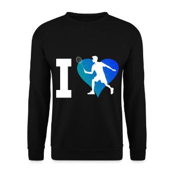 Badminton Hommes Squash Badminton Joueurs Badminton - Sweat-shirt Unisexe - noir - Devant - Alina (178cm) & Michal (187cm)