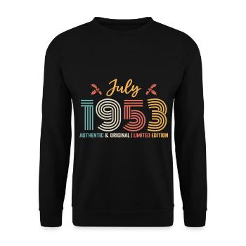 Birthday 1952 July 1952 July 1952 - Unisex Sweatshirt - black - Front - Alina (178cm) & Michal (187cm)
