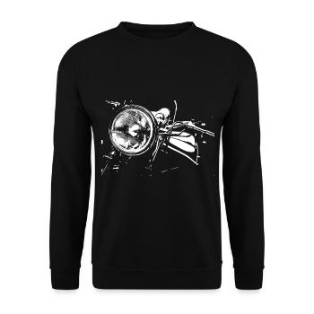 Papy moto - Sweat-shirt Unisexe - noir - Devant - Alina (178cm) & Michal (187cm)