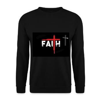 Faith Defying in God Christian Faith Jesus - Unisex Sweatshirt - black - Front - Alina (178cm) & Michal (187cm)