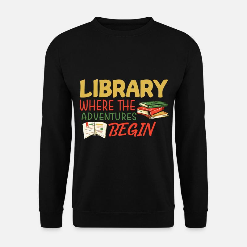 Library Adventure - Unisex Sweatshirt - black
