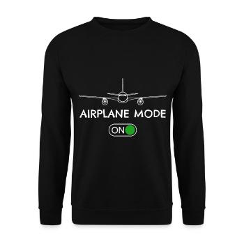 Pilote d’avion Voler Mode de vol An i Cadeau - Sweat-shirt Unisexe - noir - Devant - Alina (178cm) & Michal (187cm)