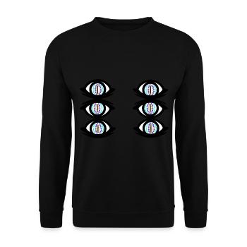 Eye Eyes Fantasy Spiritual Shaman Occult - Unisex Sweatshirt - black - Front - Alina (178cm) & Michal (187cm)