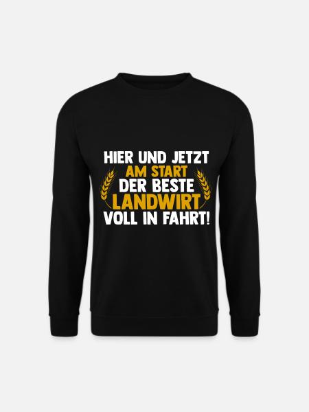 Landwirtschaft Bauer Landwirt - Unisex Pullover - Schwarz
