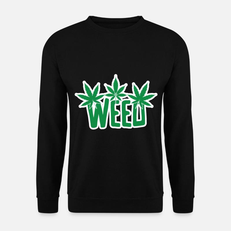 Cannabis Marijuana Weed Smoking - Unisex Sweatshirt - black