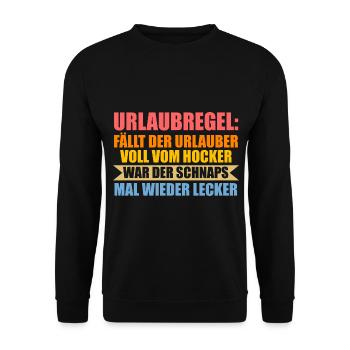Sommerurlaub Urlauber Urlaub - Unisex Pullover - Schwarz - Vorne - Alina (178cm) & Michal (187cm)