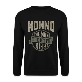 Nonno le mythe - Sweat-shirt Unisexe - noir - Devant - Alina (178cm) & Michal (187cm)